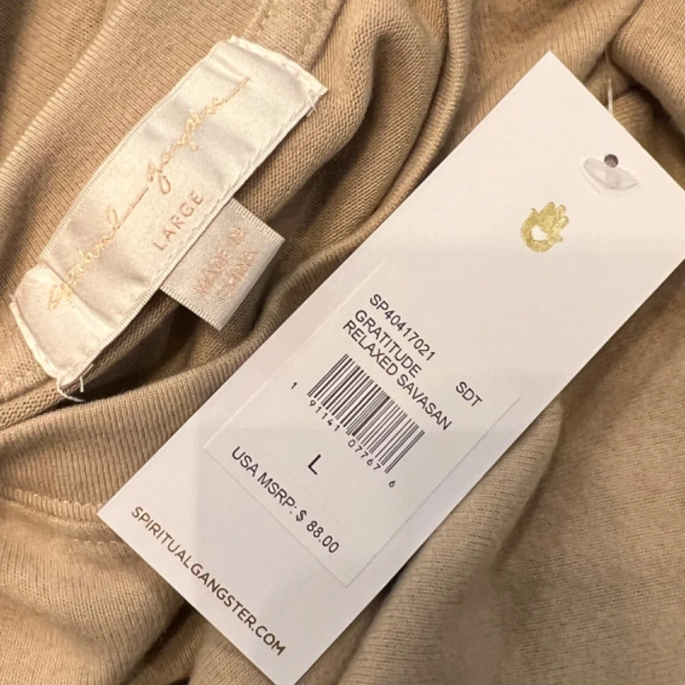 NWT Spiritual Gangster Gratitude Relaxed Savasana Long Sleeve Large - Picture 3 of 4